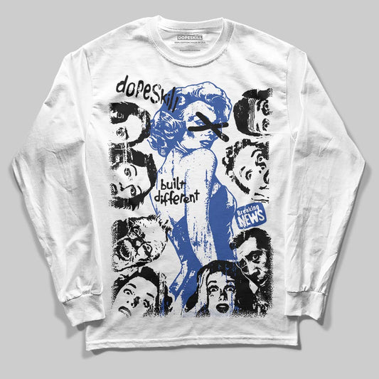 Royal Blue Sneakers DopeSkill Long Sleeve T-Shirt Built Different Graphic Streetwear - White