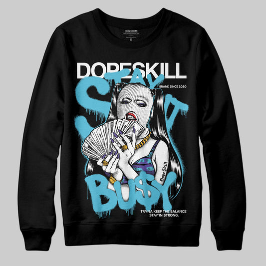 Jordan 8 Retro 'Aqua' 2025 DopeSkill Sweatshirt Stay It Busy Graphic Streetwear - Black