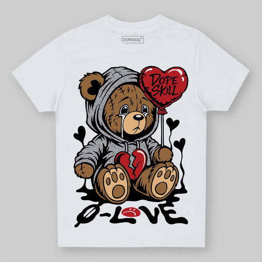 Jordan 4 OG “White Cement” DopeSkill Toddler Kids T-shirt Broken Bear Graphic Streetwear - White