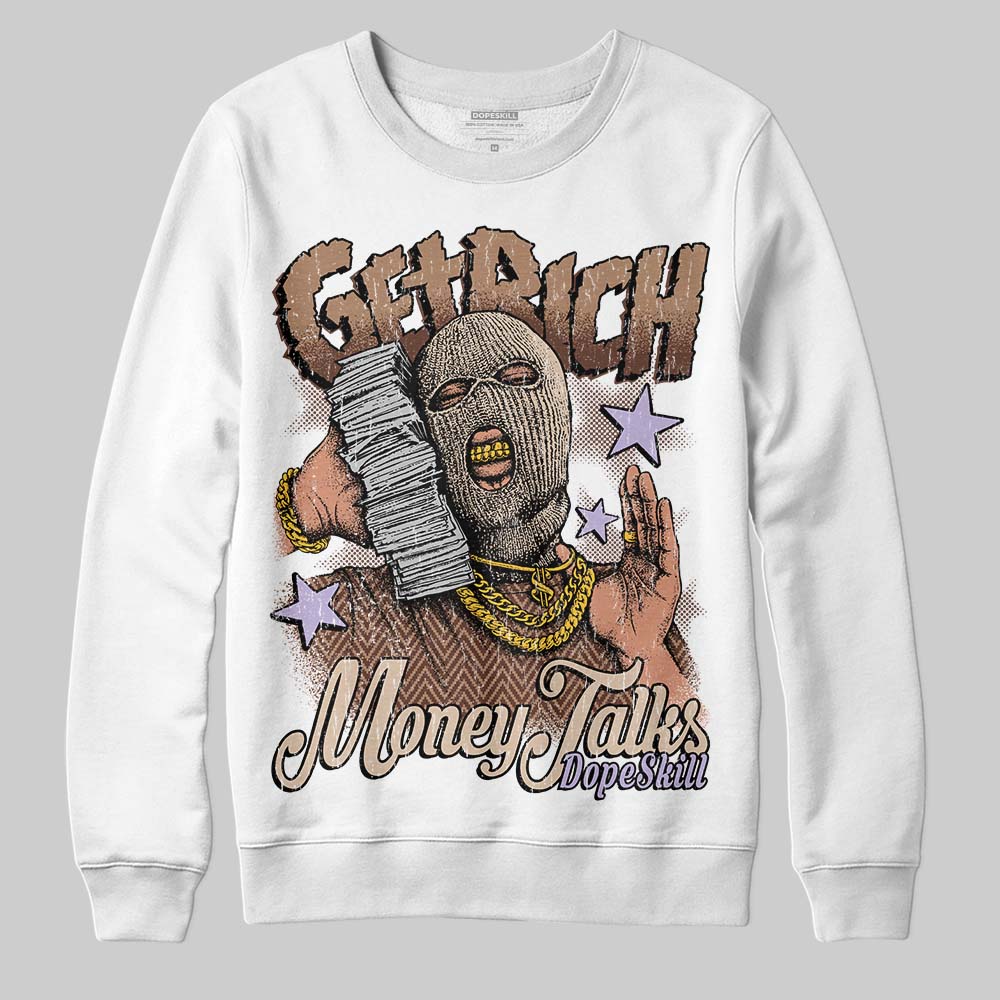 Harris Tweed x Wmns Dunk Low 'Sesame' DopeSkill Sweatshirt Get Rich Graphic Streetwear - White