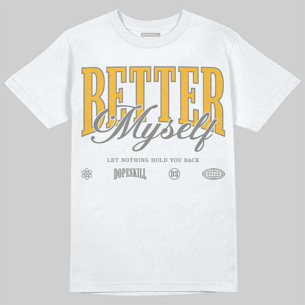 New Balance 9060 Varsity Gold (GS) DopeSkill T-Shirt Better Myself Graphic Streetwear - WHite