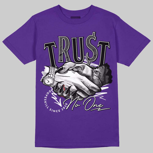 PURPLE Sneakers DopeSkill Purple T-shirt Trust No One Graphic Streetwear
