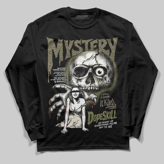 Jordan 3 “Medium Olive” aka “Family Affair” DopeSkill Long Sleeve T-Shirt Mystery Ghostly Grasp Graphic Streetwear - black