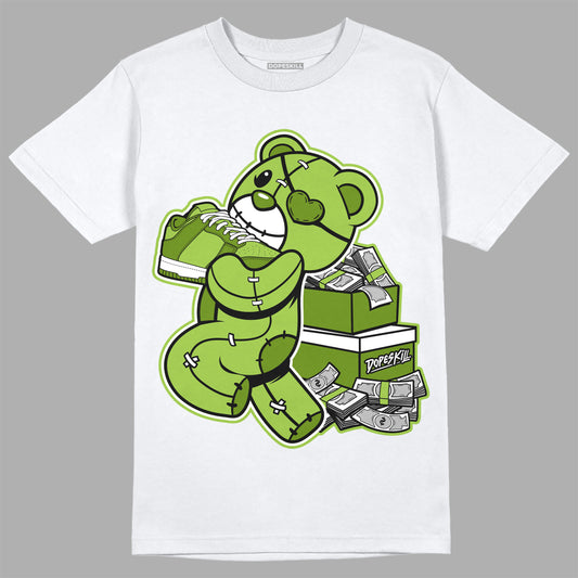 Dunk Low 'Chlorophyll' DopeSkill T-Shirt Bear Steals Sneaker Graphic Streetwear - White