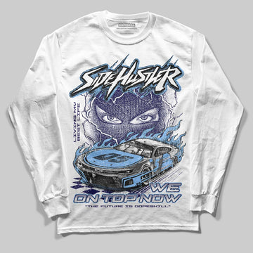 Jordan 6 University Blue DopeSkill Long Sleeve T-Shirt Flexin' Graphic Streetwear - White