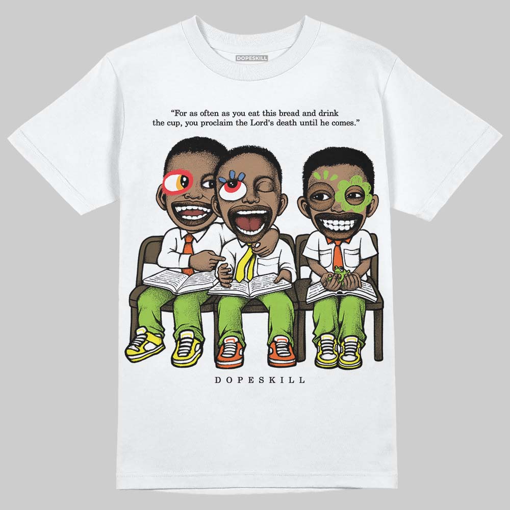 Neon Green Sneakers DopeSkill T-Shirt First Sunday Graphic Streetwear - White
