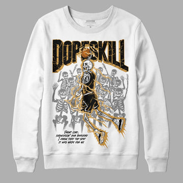 Jordan 11 "Gratitude" DopeSkill Sweatshirt Thunder Dunk Graphic Streetwear - White 