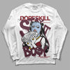 Jordan 5 Retro Burgundy (2023) DopeSkill Long Sleeve T-Shirt Stay It Busy Graphic Streetwear - White