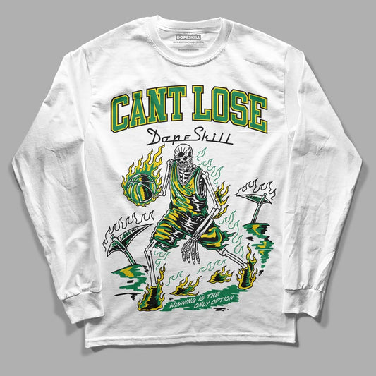 Green Sneakers DopeSkill Long Sleeve T-Shirt Cant Lose Graphic Streetwear - White