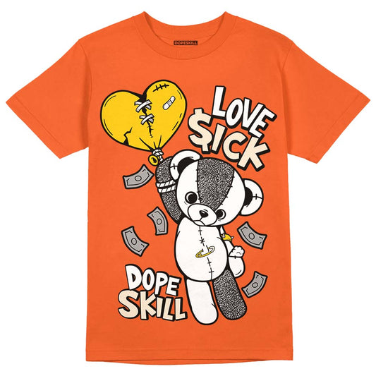 Jordan 3 Georgia Peach DopeSkill Orange T-shirt Love Sick Graphic Streetwear