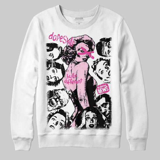 Dunk Low GS 'Triple Pink' DopeSkill Sweatshirt Built Different Graphic Streetwear - White