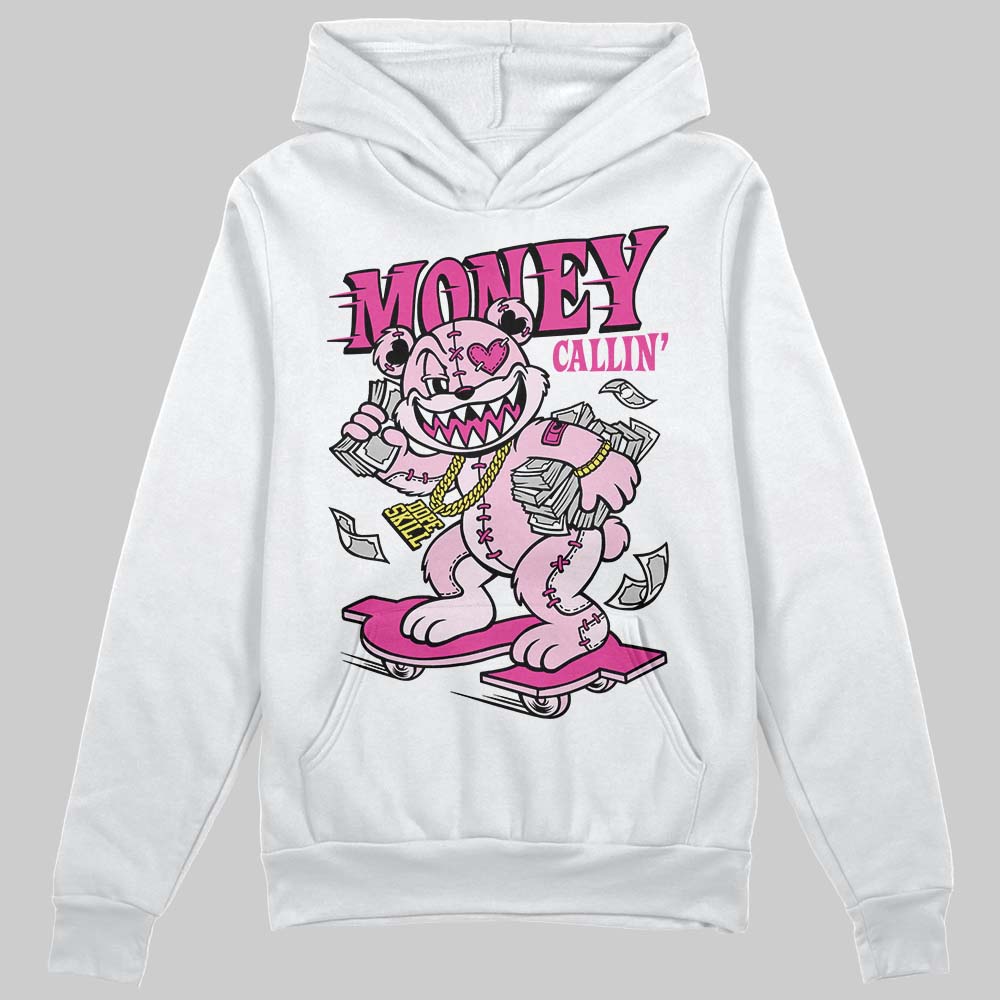 Pink Sneakers DopeSkill Hoodie Sweatshirt Money Callin' Graphic Streetwear - White