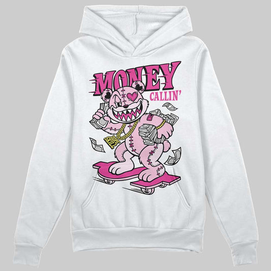 Pink Sneakers DopeSkill Hoodie Sweatshirt Money Callin' Graphic Streetwear - White