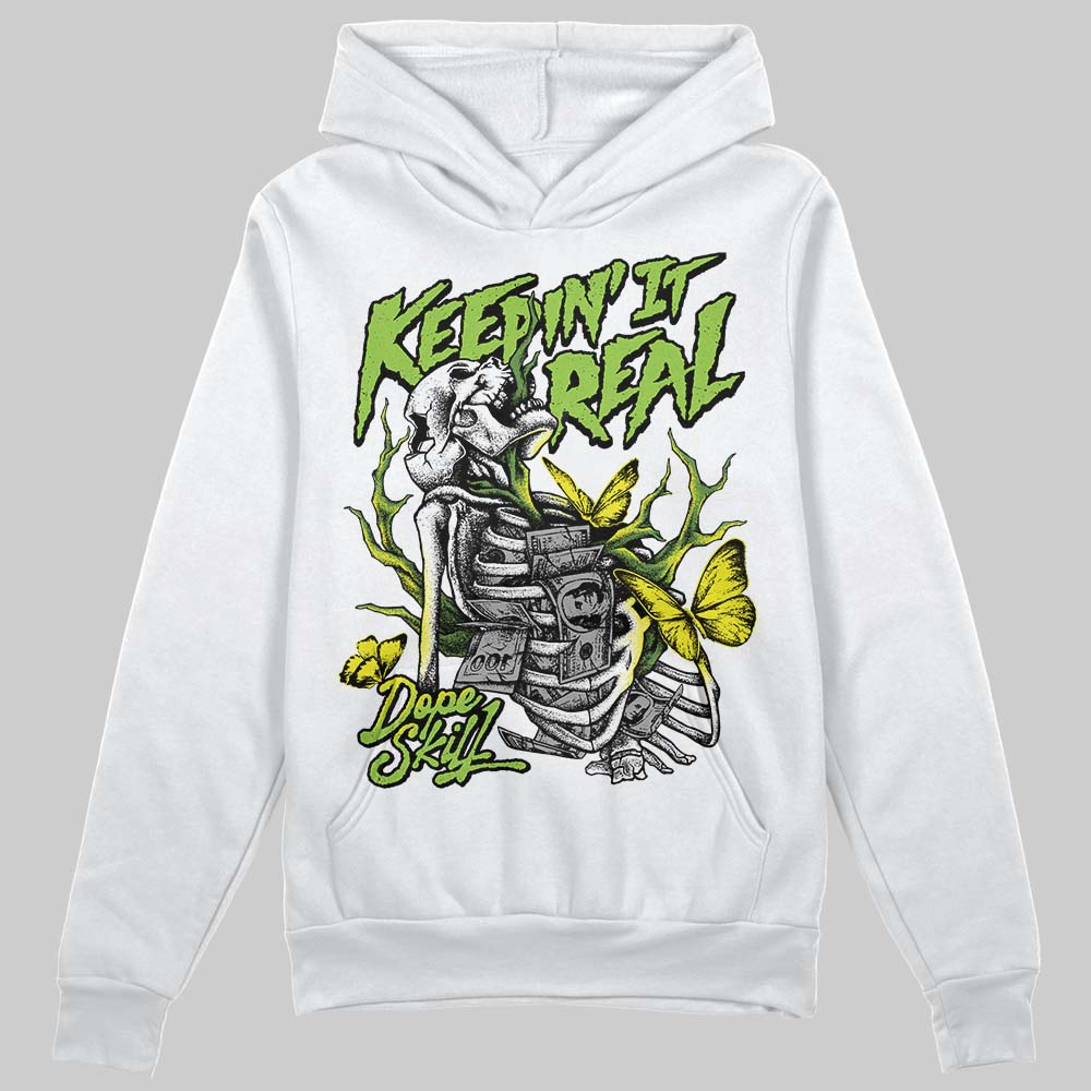 Neon Green Sneakers DopeSkill Hoodie Sweatshirt Keepin' It Real Graphic Streetwear - White