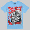 Jordan 6 University Blue DopeSkill T-Shirt Pocket Change Graphic Streetwear - Carolina Blue