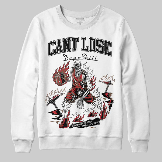 Jordan 9 'Olive' DopeSkill Sweatshirt Cant Lose Graphic Streetwear - White