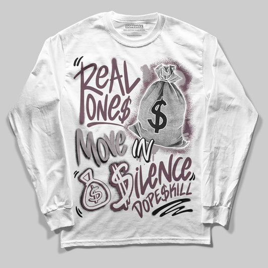 A Ma Maniére x Air Jordan 5 “Violet Ore” DopeSkill Long Sleeve T-Shirt Real Ones Move In Silence Graphic Streetwear - White