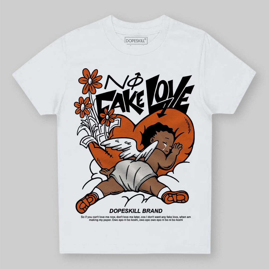 Jordan 1 Retro High OG Shattered Backboard (2025) DopeSkill Toddler Kids T-shirt No Fake Love Graphic Streetwear - White