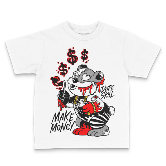 Black and White Sneakers DopeSkill Toddler Kids T-shirt Make Money Graphic Streetwear - White