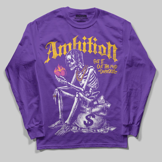 PURPLE Sneakers DopeSkill Long Sleeve T-Shirt Ambition Graphic Streetwear - Purple