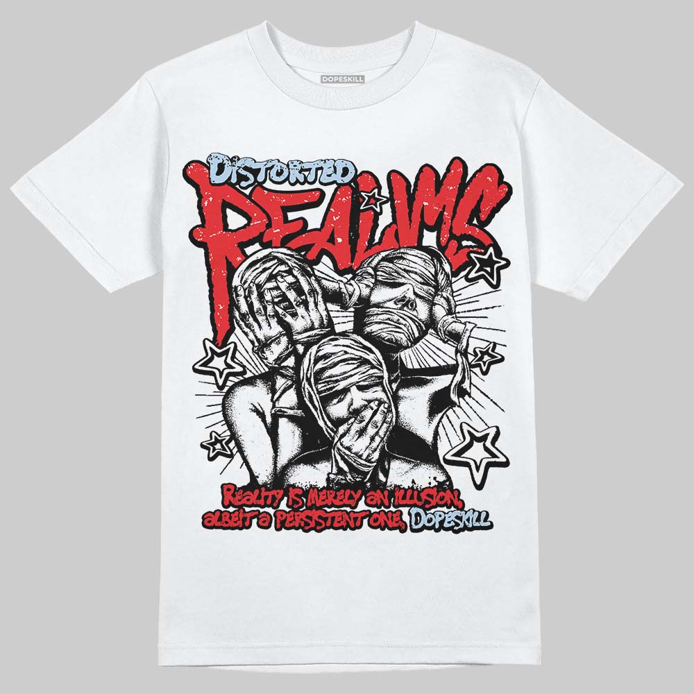 Jordan 11 Retro Cherry DopeSkill T-Shirt Distorted Realms Graphic Streetwear - White