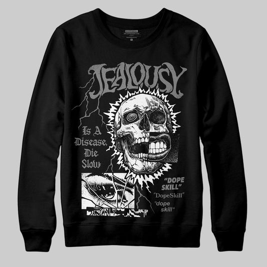 Grey Sneakers DopeSkill Sweatshirt Jealousy Graphic Streetwear - black