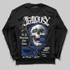 Royal Blue Sneakers DopeSkill Long Sleeve T-Shirt Jealousy Graphic Streetwear - Black