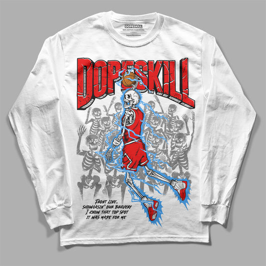 Jordan 12 “Cherry” DopeSkill Long Sleeve T-Shirt Thunder Dunk Graphic Streetwear - White 