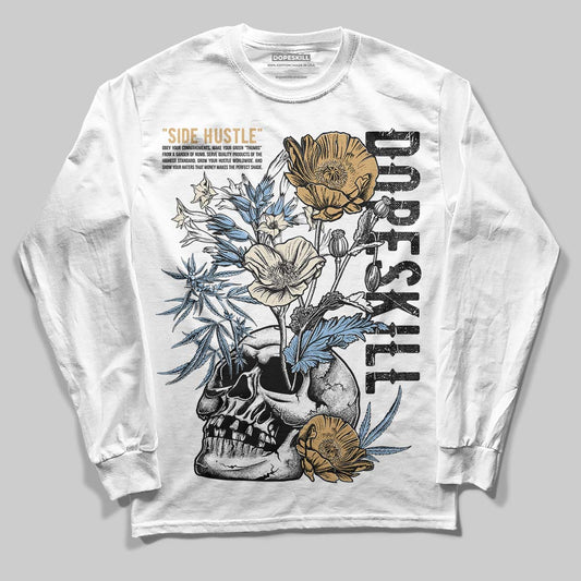 Nike Air Diamond Turf Must Be the Money DopeSkill Long Sleeve T-Shirt Side Hustle Graphic Streetwear - White