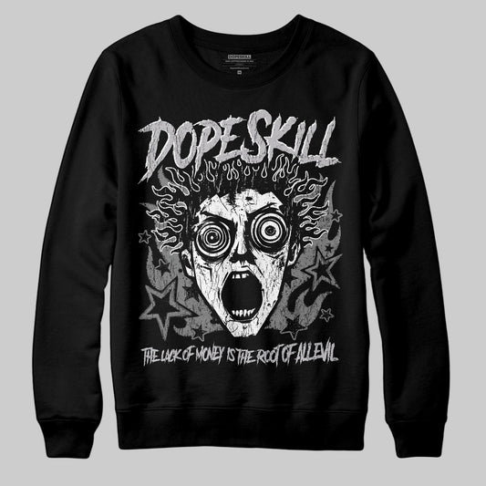 Grey Sneakers DopeSkill Sweatshirt Root of Evil Graphic Streetwear - Black