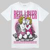 Rick Owens Pink Leather Low Sneakers DopeSkill T-Shirt Real Lover Graphic Streetwear - White