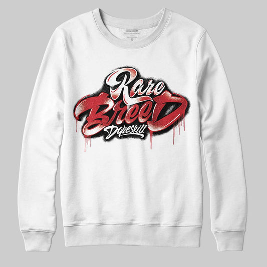 Jordan 1 High OG “Ruby” DopeSkill Sweatshirt Rare Breed Type Graphic Streetwear - White