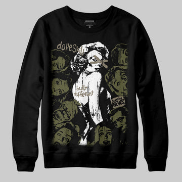 Jordan 3 “Medium Olive” aka “Family Affair” DopeSkill Sweatshirt Built Different Graphic Streetwear - Black