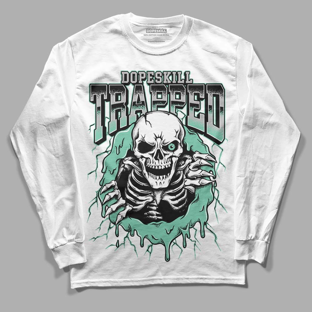 Jordan 3 "Green Glow" DopeSkill Long Sleeve T-Shirt Trapped Halloween Graphic Streetwear - White