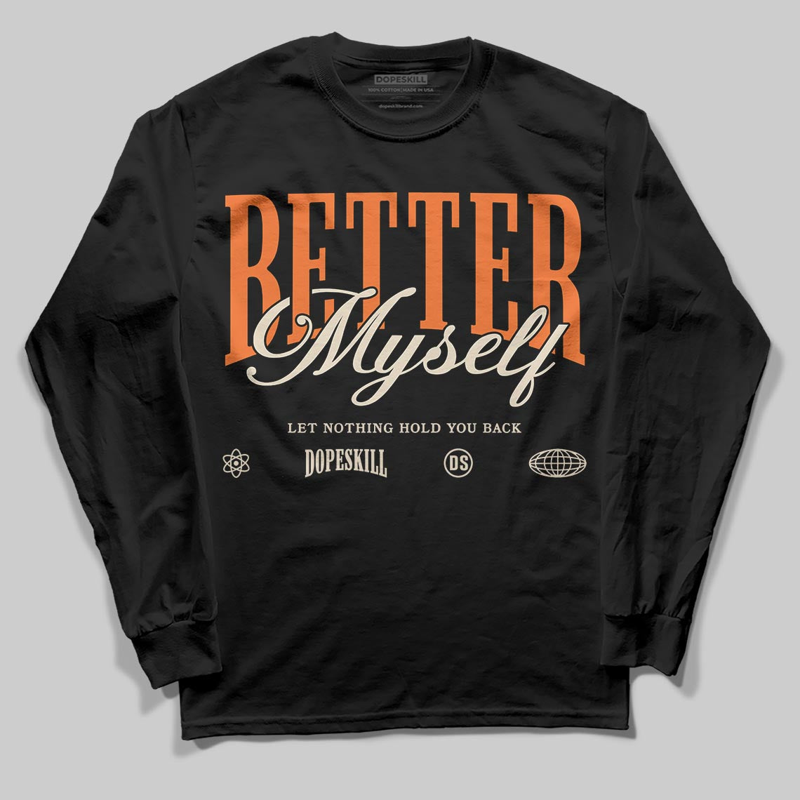 Jordan 3 “Starfish” DopeSkill Long Sleeve T-Shirt Better Myself Graphic Streetwear - Black