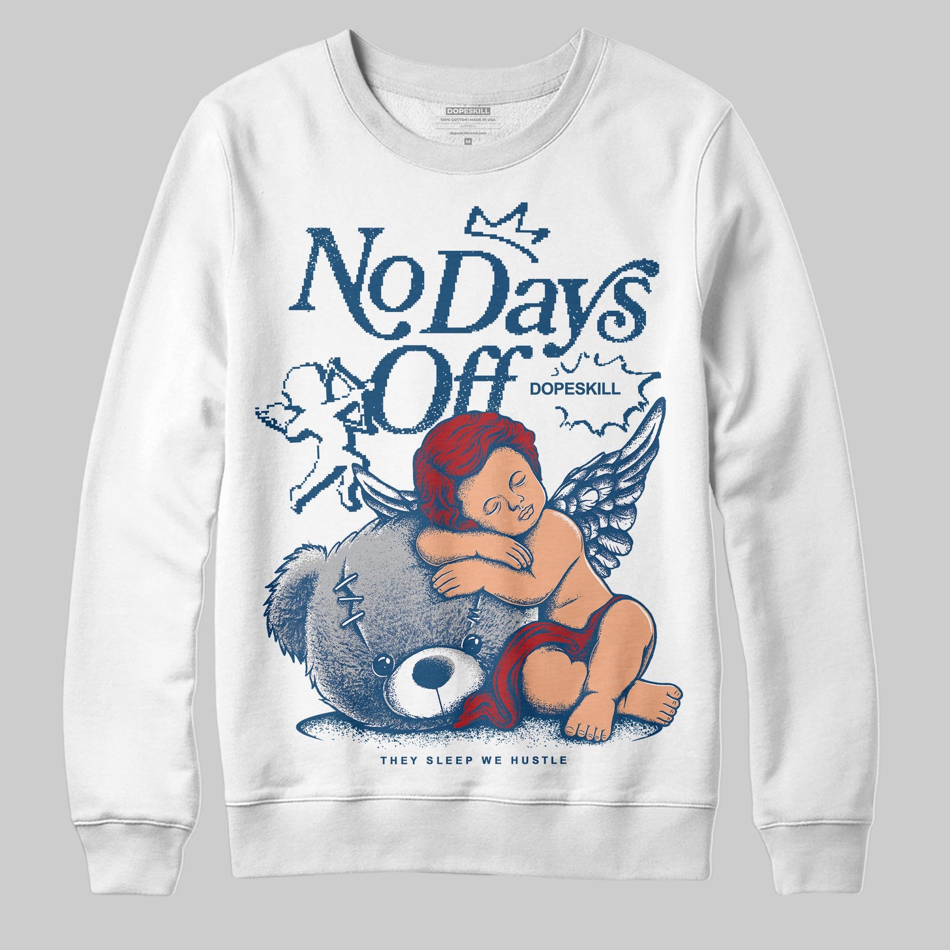 Jordan 12 Retro French Blue (2025) DopeSkill Sweatshirt New No Days Off Graphic Streetwear