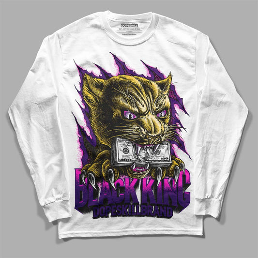 Jordan 12 “Field Purple” DopeSkill Long Sleeve T-Shirt Black King Graphic Streetwear - White