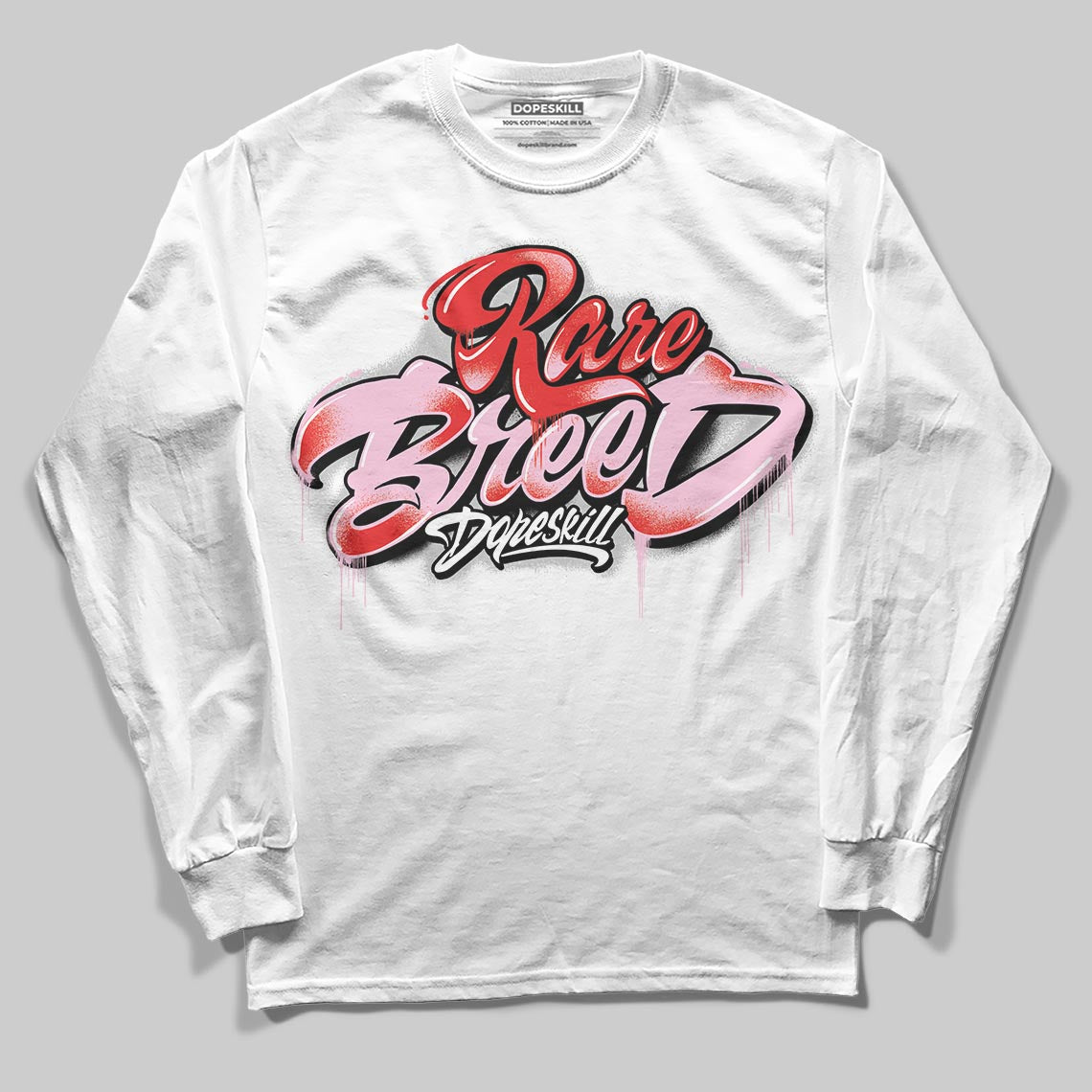 Awake NY x Air Jordan 5 Arctic Pink DopeSkill Long Sleeve T-Shirt Rare Breed Type Graphic Streetwear - White
