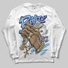 Jordan 6 University Blue DopeSkill Long Sleeve T-Shirt Always Ballin' Graphic Streetwear - White