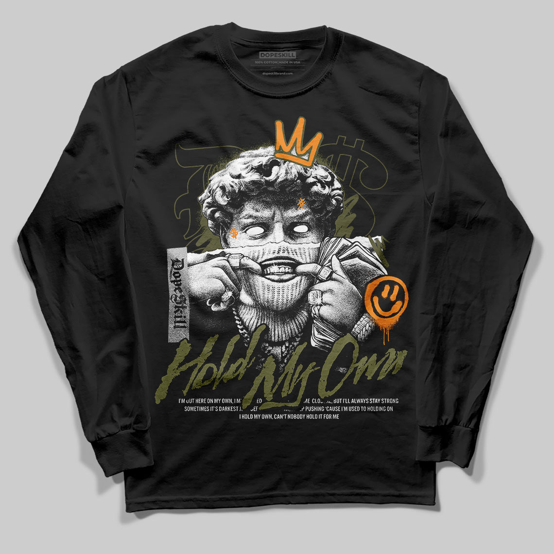 Olive Sneakers DopeSkill Long Sleeve T-Shirt In My Way Graphic Streetwear - Black