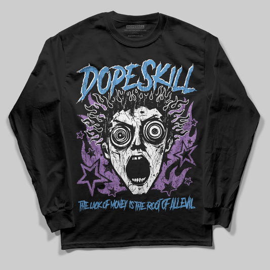 PURPLE Sneakers DopeSkill Long Sleeve T-Shirt Root of Evil Graphic Streetwear - Black