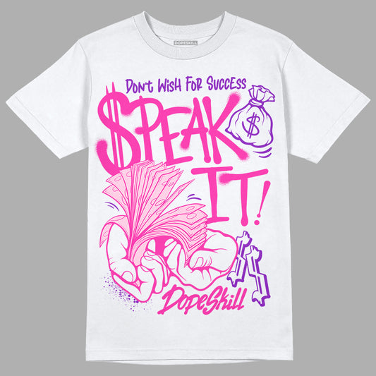 Pink Sneakers DopeSkill T-Shirt Speak It Graphic Streetwear - White