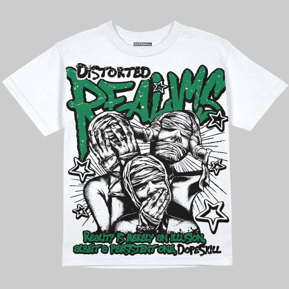 Green Sneakers DopeSkill Oversize Print T-Shirt Distorted Realms Graphic Streetwear
