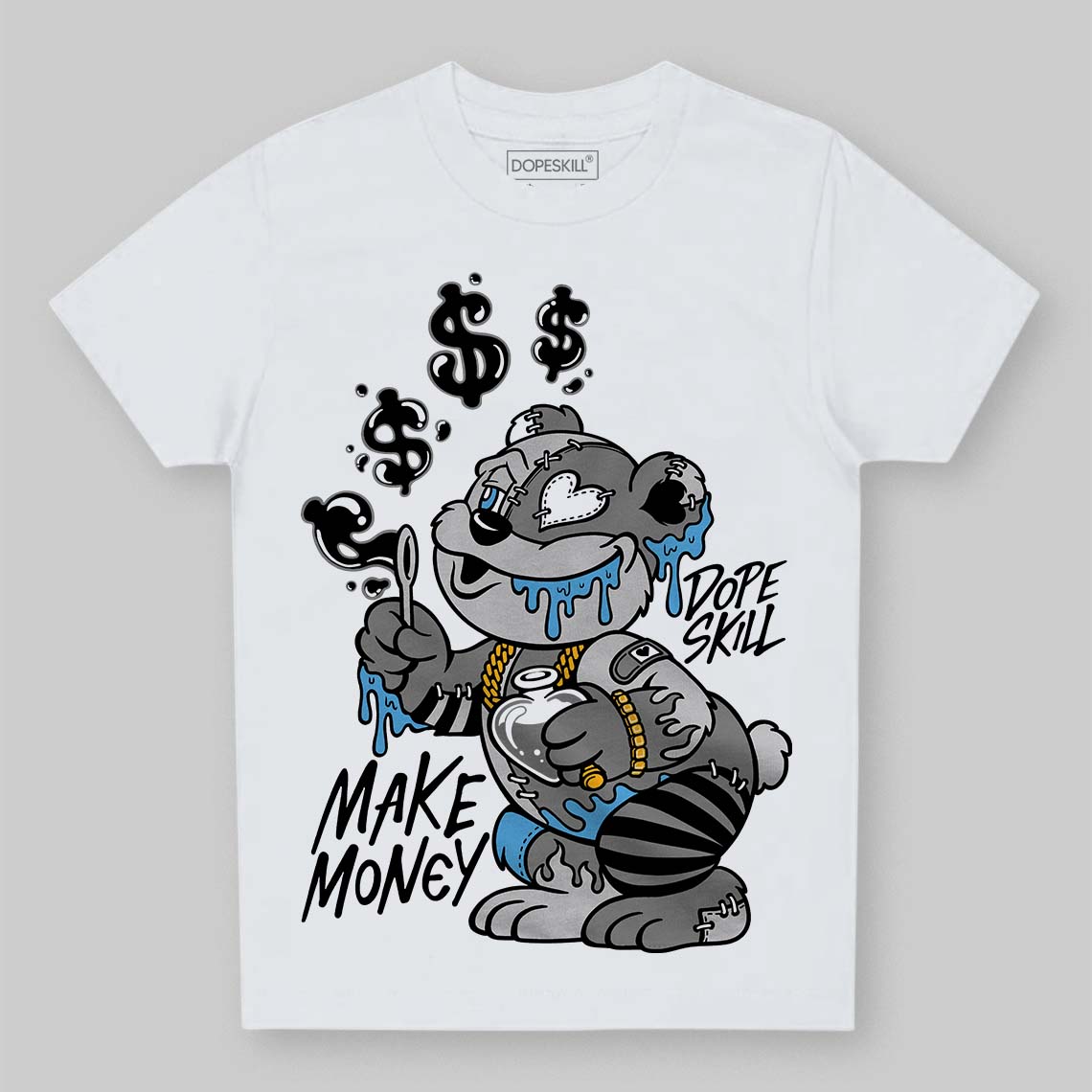 Grey Sneakers DopeSkill Toddler Kids T-shirt Make Money Graphic Streetwear - White