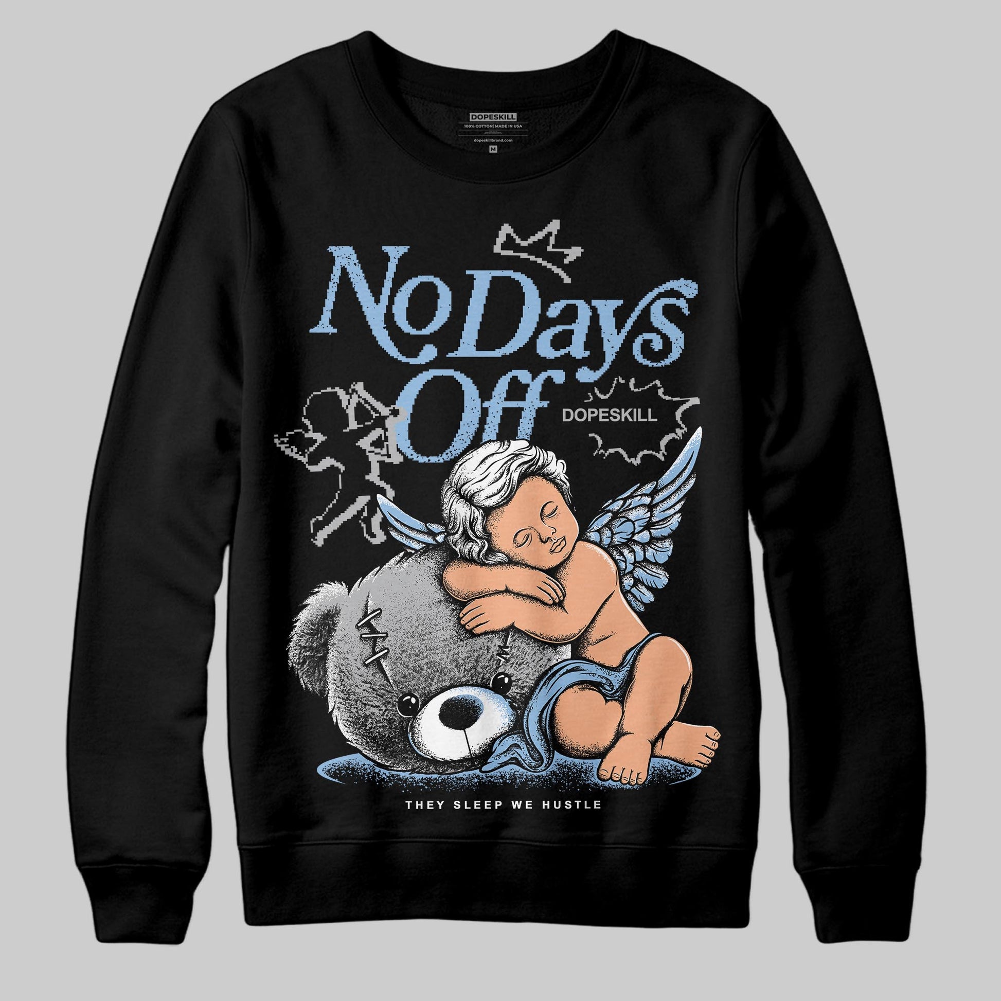 Asics Gel-Cumulus 16 Wash/Independence Blue DopeSkill Sweatshirt New No Days Off Graphic Streetwear - Black