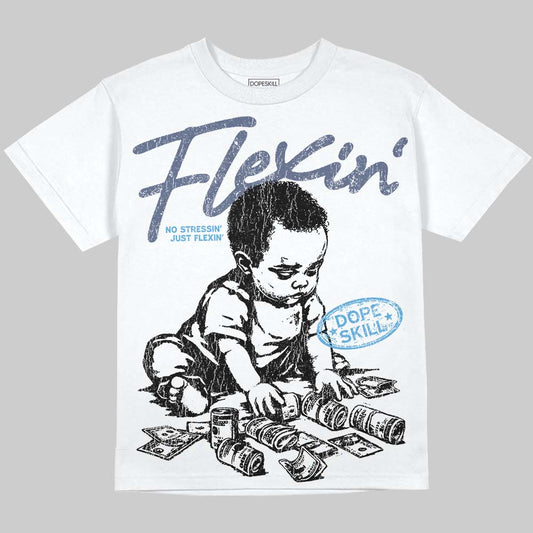 Jordan 11 Retro Low Diffused Blue DopeSkill Oversize Print T-Shirt Flexin' Graphic Streetwear