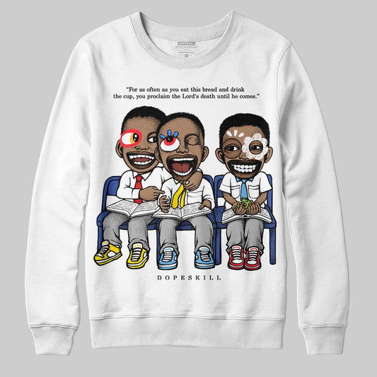 Dunk Low Panda White Black DopeSkill Sweatshirt First Sunday Graphic Streetwear - White