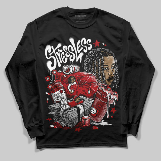 Jordan 12 Retro Flu Game (2025) DopeSkill Long Sleeve T-Shirt Stressless Graphic Streetwear - Black