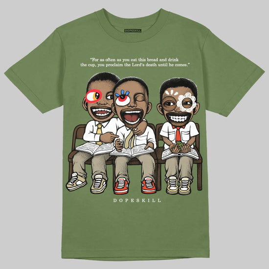 Olive Sneakers DopeSkill T-Shirt First Sunday Graphic Streetwear - Military Green