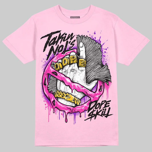 Pink Sneakers DopeSkill Pink T-shirt Takin No L's Graphic Streetwear